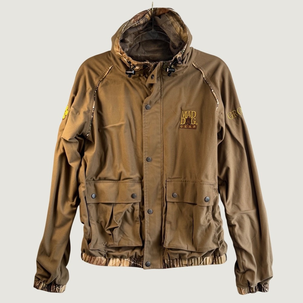 Mad Dog Gear Hunting Jacket Mens Small Brown Excellent Polyester